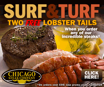 Chicago Steak Company - Two Free Cold Water Lobster Tails on orders $99+